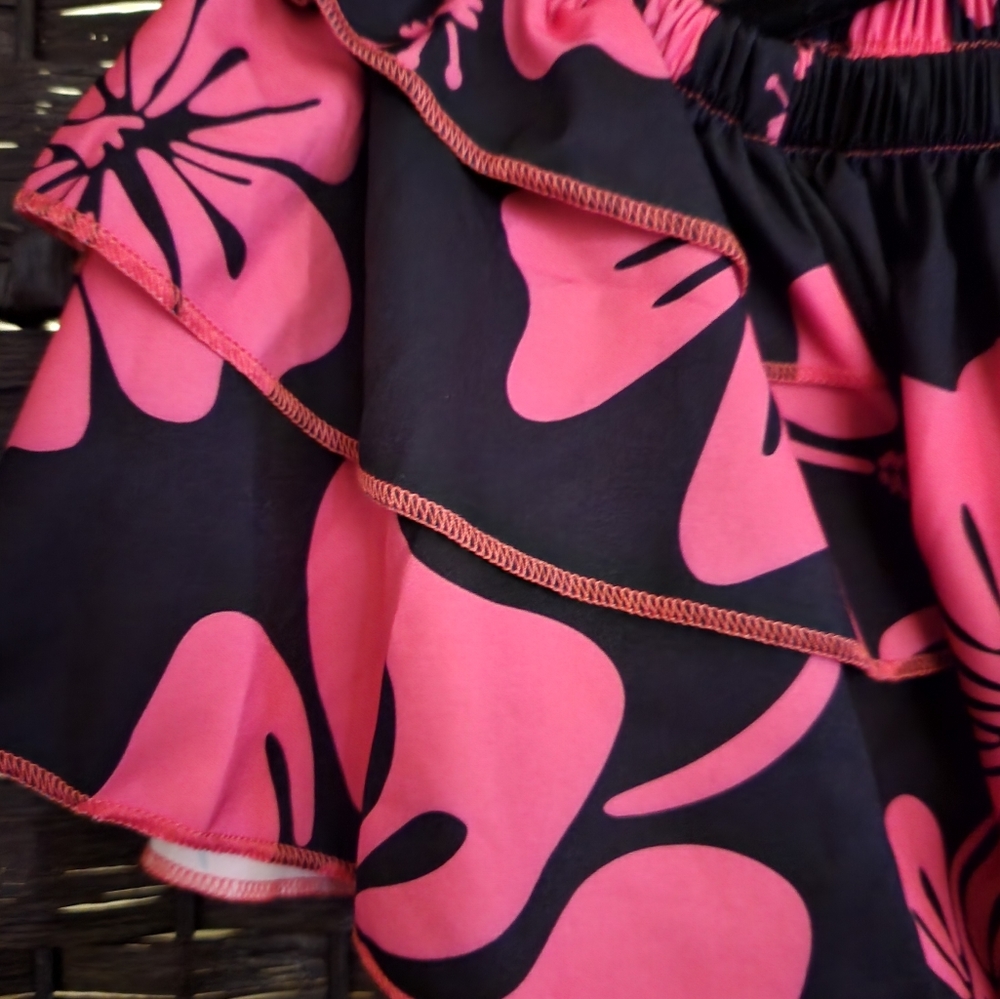 Patterned Series: Off The Shoulder Ruffle Layered Dress - Picture 7 of 7